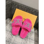 Louis Vuitton wool thick sole slippers