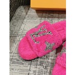 Louis Vuitton wool thick sole slippers