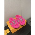 Louis Vuitton wool thick sole slippers