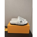 Louis Vuitton wool thick sole slippers