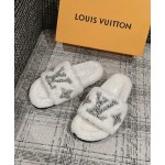Louis Vuitton wool thick sole slippers