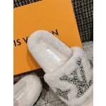 Louis Vuitton wool thick sole slippers