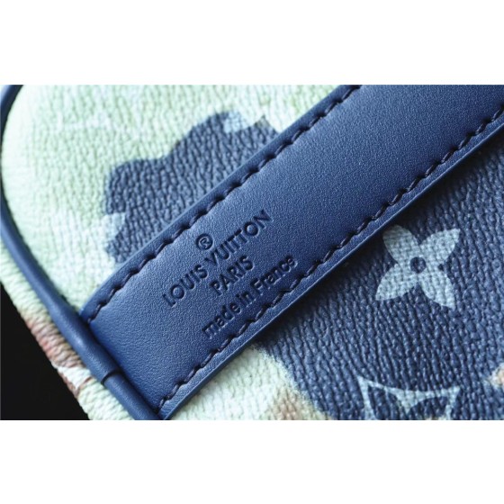 𝐋𝐎𝐔𝐈𝐒𝐕𝐔𝐈𝐓𝐓𝐎𝐍 M46804Keepall XS handbag black silver color pumpkin screen printing