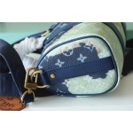 𝐋𝐎𝐔𝐈𝐒𝐕𝐔𝐈𝐓𝐓𝐎𝐍 M46804Keepall XS handbag black silver color pumpkin screen printing