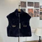 Fendi Goose Down Mink Vest G59 (consult customer service to confirm size before placing an order)