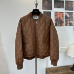 LOEWE genuine leather baseball down jacket G27 (consult customer service to confirm size before placing an order)