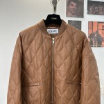 LOEWE genuine leather baseball down jacket G27 (consult customer service to confirm size before placing an order)