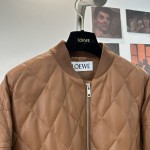 LOEWE genuine leather baseball down jacket G27 (consult customer service to confirm size before placing an order)