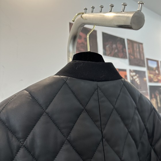 LOEWE genuine leather baseball down jacket G26 (consult customer service to confirm size before placing an order)