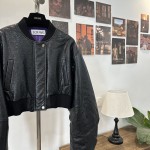 LOEWE genuine leather baseball down jacket G25 (consult customer service to confirm size before placing an order)