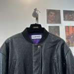 LOEWE genuine leather baseball down jacket G25 (consult customer service to confirm size before placing an order)