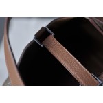 picotin18 elephant gray and golden brown silver buckle TC leather