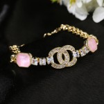 CHANEL Pink Diamond Double C Bracelet