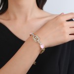 CHANEL Pink Diamond Double C Bracelet