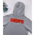 Loewe Grey Red Embroidered Cotton Hoodie