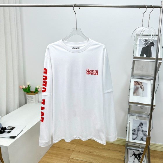 GANNI Fake Two Long Sleeve T-shirts