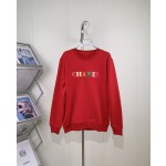 Chanel Small Fragrant Embroidered Colorful Character Logo Round Neck Sweater