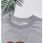 Celine - Round neck flocked pullover sweater