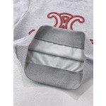 Celine - Round neck flocked pullover sweater