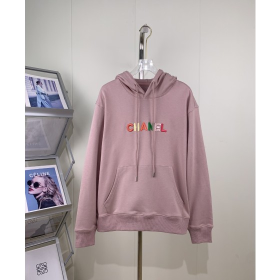 Chanel Small Fragrant Embroidered Colorful Character Logo Hoodie