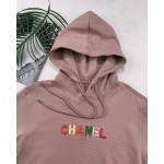 Chanel Small Fragrant Embroidered Colorful Character Logo Hoodie