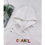 Chanel Small Fragrant Embroidered Colorful Character Logo Hoodie