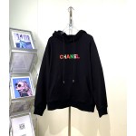 Chanel Small Fragrant Embroidered Colorful Character Logo Hoodie
