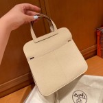 Halzan 25cm New stock tc leather i2 cream white spell 2S sesame color silver buckle