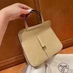 Halzan 25cm New stock tc leather S2 trench coat grey patchwork 18 elephant grey gold buckle