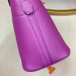 Bolide 27cm Imported original Epsom leather Half hand waxed stitching Anemone purple Silver buckle