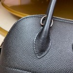 Bolide 27cm Imported original Epsom leather Half hand waxed stitching Black Silver buckle