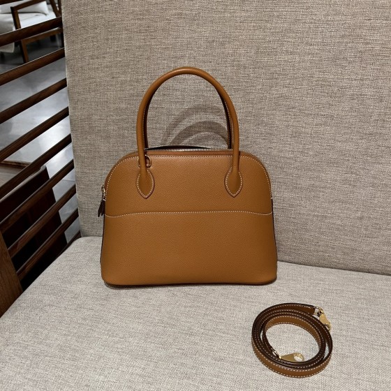 Bolide27cm Epsom original palm leather CK37 gold buckle top hand stitching