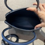 Bolide27cm R2 onyx blue, goatskin, handmade, beeswax thread stitching