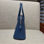 Bolide27cm R2 onyx blue, goatskin, handmade, beeswax thread stitching
