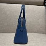 Bolide27cm R2 onyx blue, goatskin, handmade, beeswax thread stitching