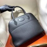 Bolide 31cm Clemence 89 black silver buckle beeswax thread hand sewn