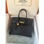 Birkin 30cm black with gold buckle Togo leather Top calfskin Real shooting Quality visible to the naked eye