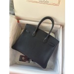 Birkin 30cm black with gold buckle Togo leather Top calfskin Real shooting Quality visible to the naked eye