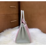 Birkin 25cm swift leather 3Q powder ➕ pearl grey gold buckle