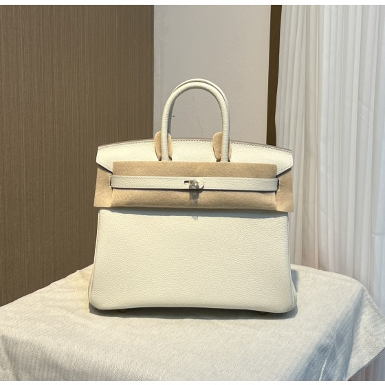 birkin25 import togo mushroom white gold buckle silver buckle all handmade