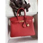Birkin 25cm Epsom Leather National Flag Red Gold Buckle