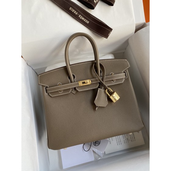 Birkin 25cm Epsom Leather Elephant Grey 🐘 Gold Buckle