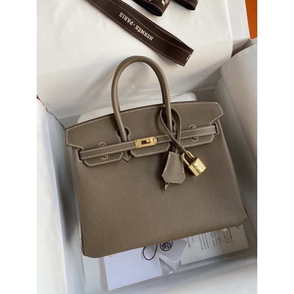 Birkin 25cm Epsom Leather Elephant Grey 🐘 Gold Buckle