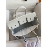Birkin 25cm Epsom Leather Pure White Gold Buckle