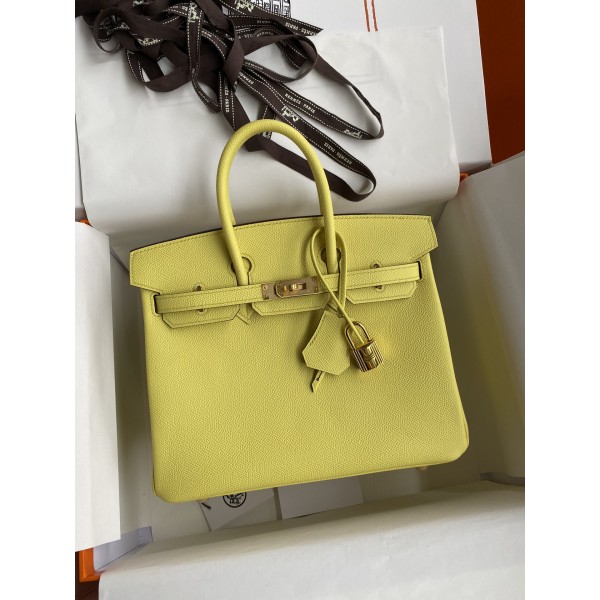 Birkin 25cm Epsom Leather Lemon Yellow 🍋 Gold Buckle