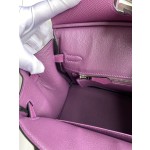 Birkin 25cm Epsom Leather Anemone Purple Silver Buckle