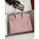 Birkin 25cm Epsom Leather 3Q Pink Silver Buckle
