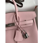 Birkin 25cm Epsom Leather 3Q Pink Silver Buckle