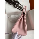 Birkin 25cm Epsom Leather 3Q Pink Silver Buckle