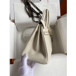 Birkin 25cm Epsom Leather Milkshake White Gold Buckle